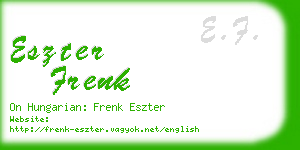 eszter frenk business card